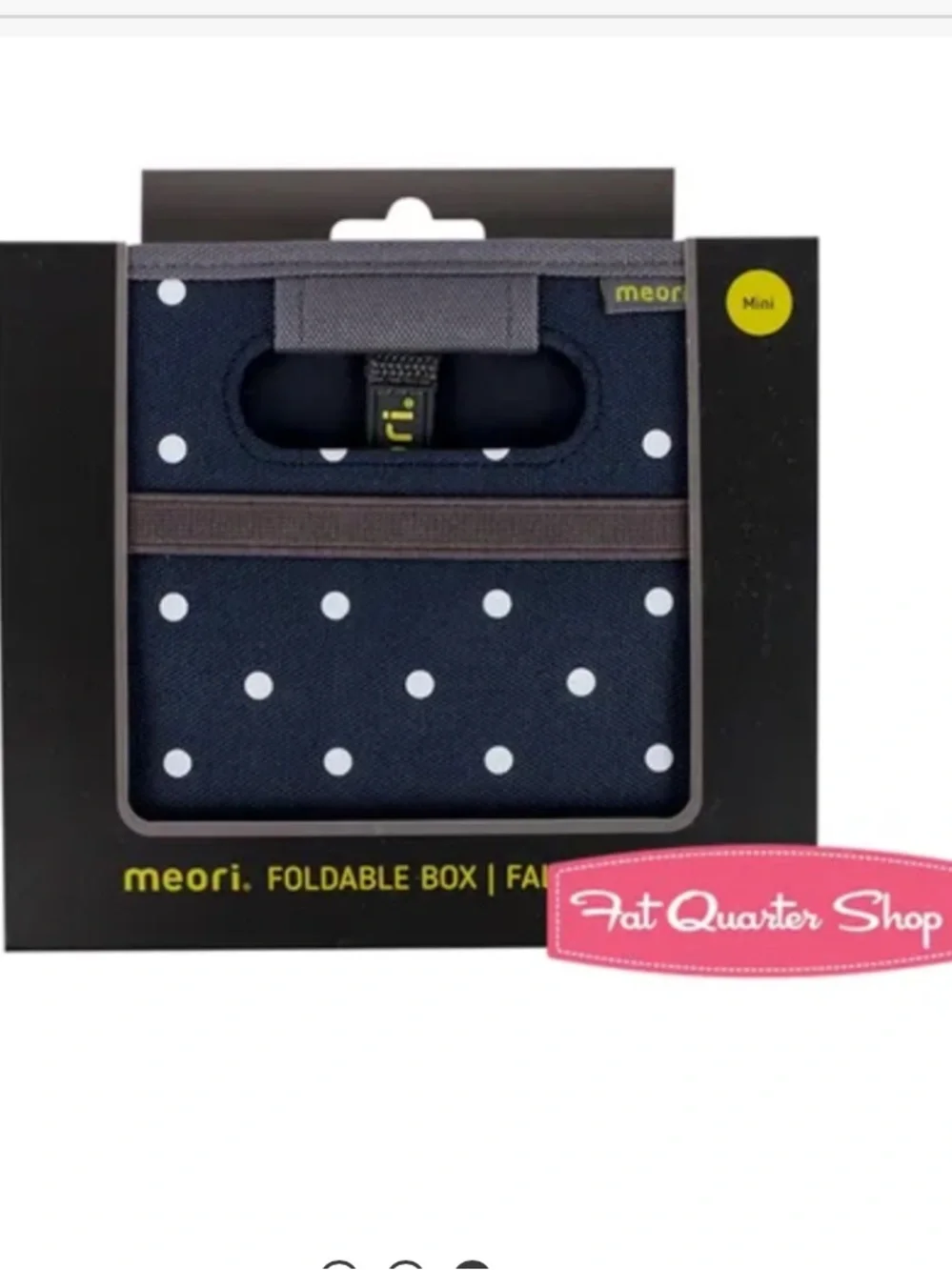 “New” Meori Marine Blue Polka Dot Mini Foldable Storage Box With Insert